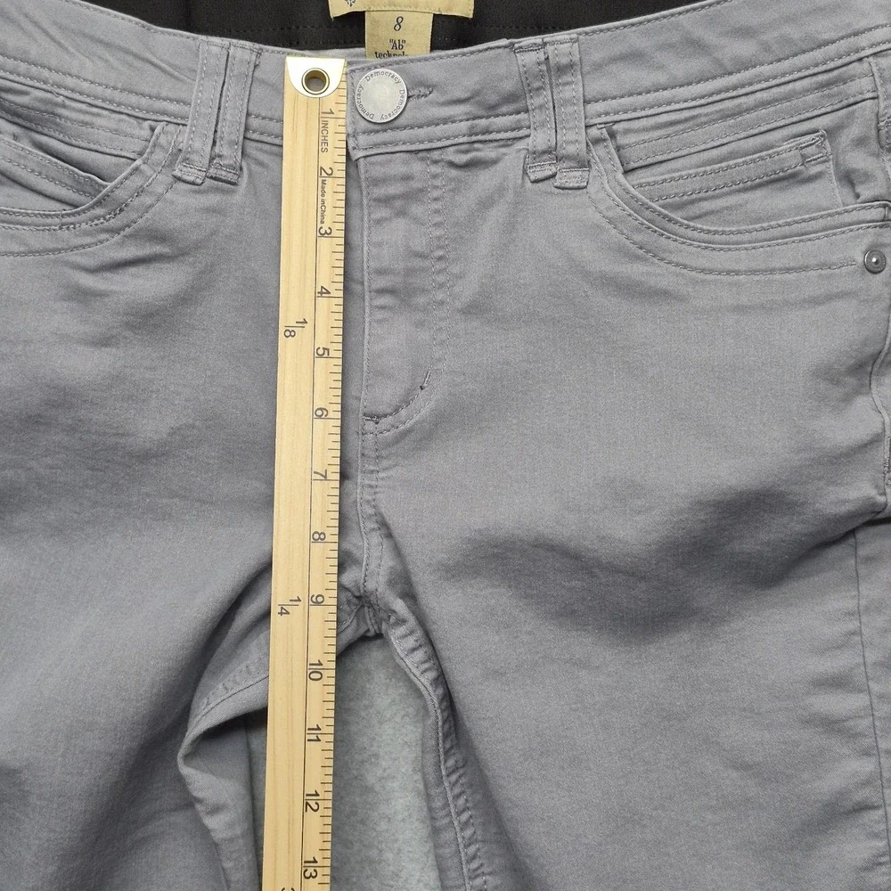 Democracy Ab Technology Jeans Womens 8 Gray Denim Slim Skinny Stretch Mid Rise